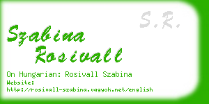 szabina rosivall business card